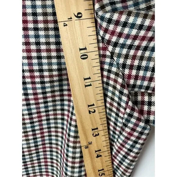 Sfizio Houndstooth Embroidered Eyelet Hem Wide Leg Pants Work Trousers 4 - Picture 14 of 16